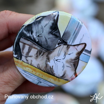 Kočky na peci - button neboli placka
