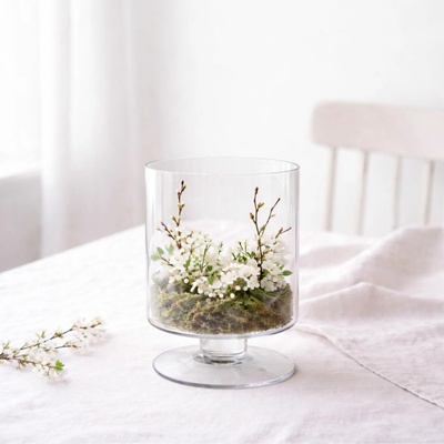 Wikholm Form Skleněná mísa/svícen na noze Laila vyšší S – Sleviste.cz