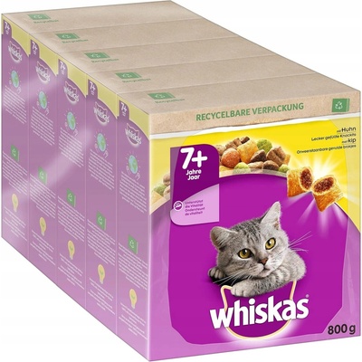 WHISKAS 7+ Kuracie Mäso 5 x 0,8 kg