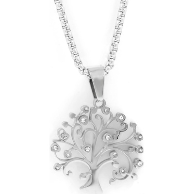 Bruno Přívěsek STROM ŽIVOTA s kamínky řetízek S3069