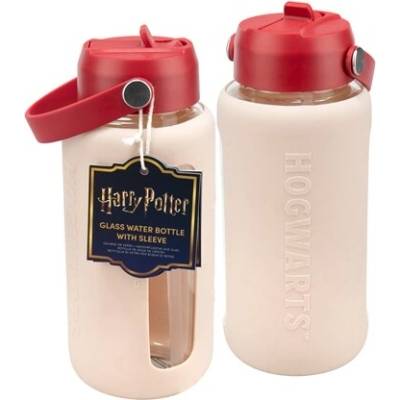 Paladone sklenená fľaša na vodu Harry Potter s ochranným obalom 800 ml