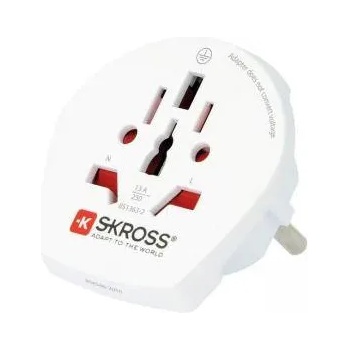 SKROSS Адаптер SKROSS 1500211E World to Europe, 220V, Бял, SKROSS-1500211E