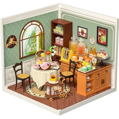 ROBOTIME Rolife DIY House: Čajovna Sladké doušky s LED osvětlením 154 ks