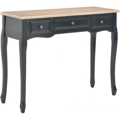 Dressing Console Table with 3 Drawers Black