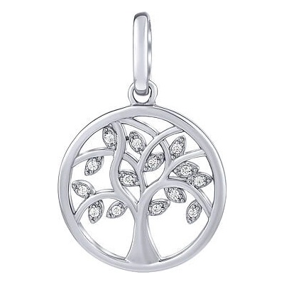 SILVEGO Strieborný prívesok Strom života s Brilliance Zirconia JJJ0632