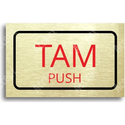 ACCEPT Tabulka SEM - TAM - typ 34 (80 x 50 mm) - zlatá tabulka - barevný tisk