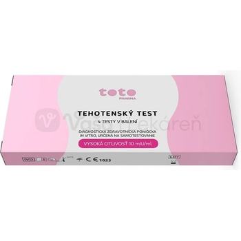 Toto Tehotenský test Vysoká citlivosť 10 mIU/ml 4 ks