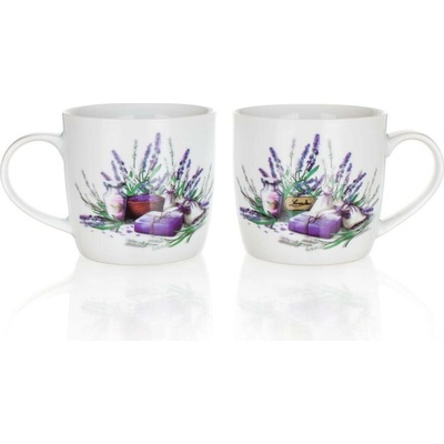 Banquet Keramické hrnčeky LAVENDER 2 x 360 ml