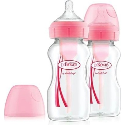 Dr. Brown´s láhev širokohrdlá Options 2xrůžová 270ml