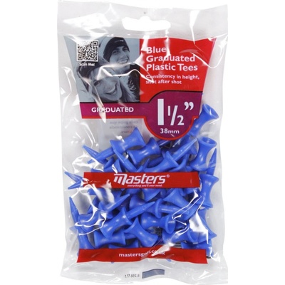 Masters Golf Plastic Graduated Tees 1 1/2 Inch 30ks modrá