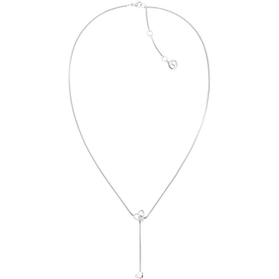 Tommy Hilfiger Moderný oceľový náhrdelník so srdiečkami hanging heart 2780671