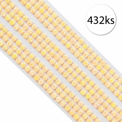 FunPlay 107604 Samolepiace kamienky kryštály 4mm 432 kusov oranžové