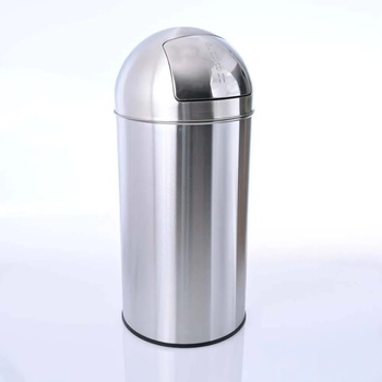 Image 1 of 35 л. кош за отпадъци цвят матиран инокс с пружиниращ капак (018526)