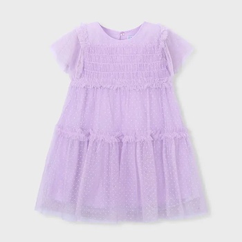 Mayoral Рокля тюл плумети в лилав цвят за мини момиче Mayoral