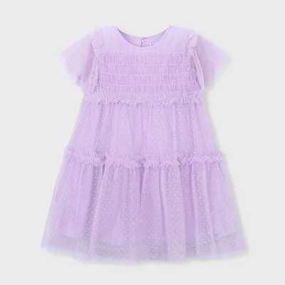 Mayoral Рокля тюл плумети в лилав цвят за мини момиче Mayoral