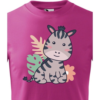 dětské triko Zebra purpurová