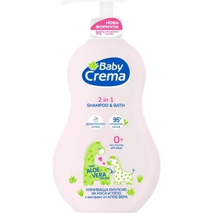 Baby Crema Бебешки гел 2 в 1 Baby crema - Natural, 400 ml, с екстракт от алое вера - baby