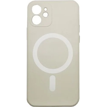 Wooze Apple iPhone 13 Mini, Силиконов калъф, с магнитен пръстен, съвместим със зарядно MagSafe, Wooze Magsafe Case, бял (125731) (125731) (125731)