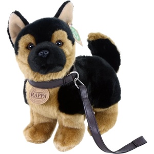 Rappa Плюшена играчка Rappa Еко приятели - Куче Немска овчарка с каишка, стоящо, 23 cm (204423) - baby