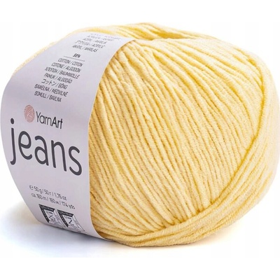 Priadza YarnArt Jeans bavlna 088 piesková žltá