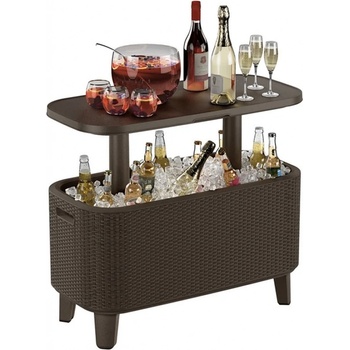 KETER BEVY BAR Multifunkčný stolík ratan, 83,5 x 40 x 50-74 cm, hnedý 17209510