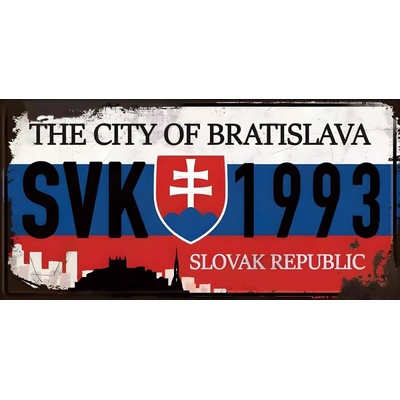 Ceduľa značka Slovak Republik - The City Of Bratislava