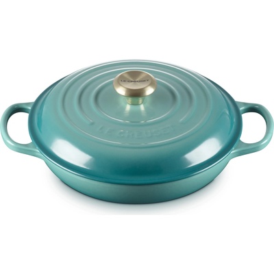 Le Creuset 21180260994450 Hrniec Gourmet nízky 26 cm, bleu riviera