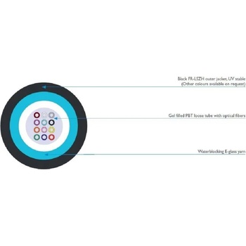 KDP Оптичен кабел 12 влакна мултимод ОМ3 lszh - 2000 метра (k1fae02012om3aq)