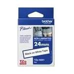 Brother Лента за етикетен принтер Brother TZe-N251, 24 mm x 8m, черен на бял (TZEN251)