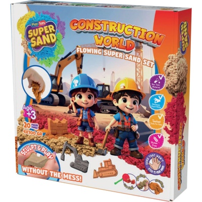 Play-Toys Игрален комплект Play-Toys - Пясък за игра, Строителни машини (2205)