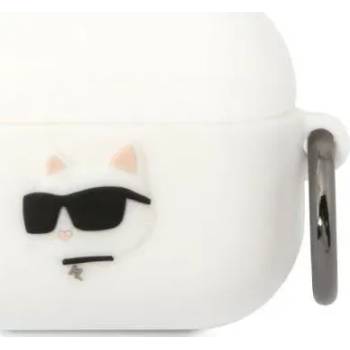 Karl Lagerfeld AirPods Pro cover white Silicone Choupette Head 3D (KLAPRUNCHH)