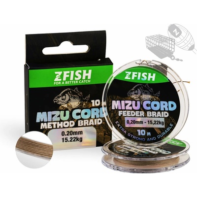 ZFISH Šňůrka MizuCord Method Feeder braid 10m 0,12mm-8,27Kg