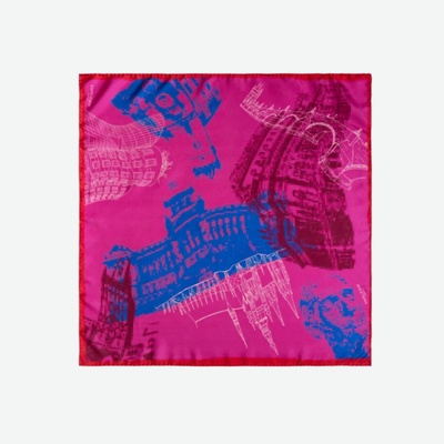 Emblemm hedvábný šátek Prague růžový