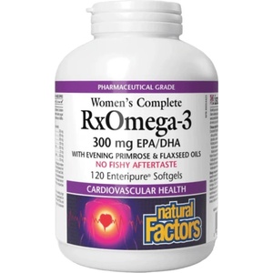 Natural Factors Women’s Complete RxOmega-3 300 mg EPA/DHA, 120 Softgels