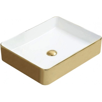 Mexen Estela надплотна мивка 50 x 40 см, бяла/златна - 22105053 (22105053)