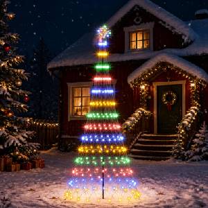vidaXL LED Коледна Елха 250 см 290 LED светодиода Многоцветен Желязо (42053600)