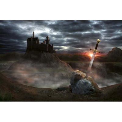 DIMEX ART Флизелинов фототапет камелот на крал артур 375 x 250 см