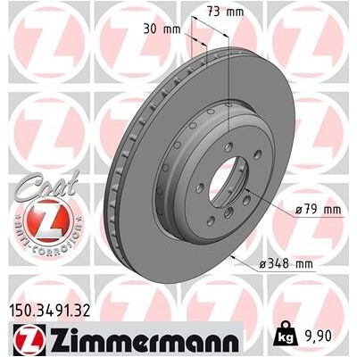 Brzdový kotúč ZIMMERMANN 150.3491.32 (150349132)