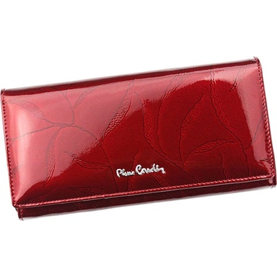 Pierre Cardin dámska lakovaná kožená peňaženka červená