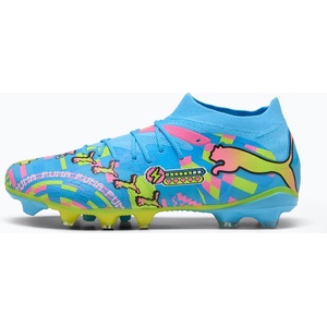 PUMA Футболни обувки PUMA Future 9 Match Advanced Level FG/AG puma white/blue glimmer/pink glimmer/yellow alert