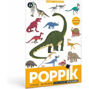 POPPIK Мини плакат със стикери poppik - Динозаври (min003)