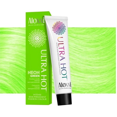 Aloxxi Profesionální vlasová kosmetika Los Angeles ultra hot Neonová zelená barva semi-permanentní 125 ml – Hledejceny.cz