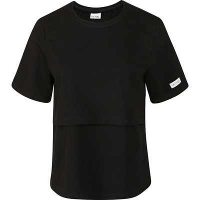Moniel kojící tričko s krátkým rukávem oversized All Black