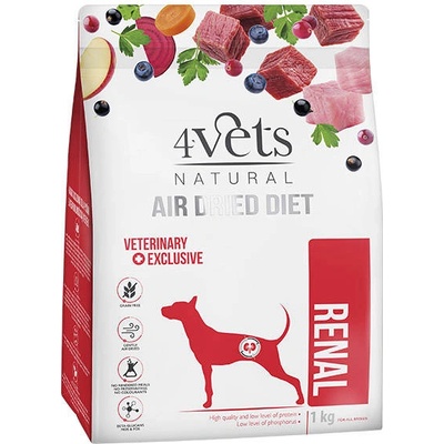 4Vets NATURAL Renal суха храна за кучета с бъбречна недостатъчност, 1 кг