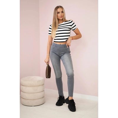 Džínsové nohavice Florence tmavé šedé