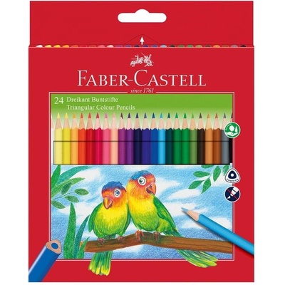 Faber-Castell Цветни моливи Eco, 24 цвята, с включена острил (1015120110)