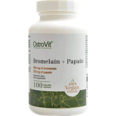 OstroVit Bromelaín + papaín 100 kapsúl