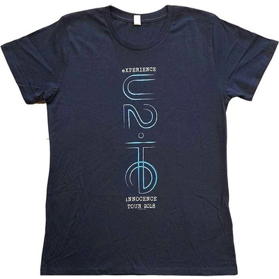 U2 I+E 2018 Tour Dates (Back Print & Ex-Tour) Navy Blue S Дамски Риза (<![CDATA[U2TOURTS32LN01]]>)