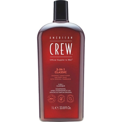 American Crew 3-in-1 Classic Shampoo, Conditioner and Body Wash 1000 ml