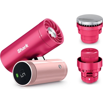 Shark ChillPill 3-in-1 High Speed Handheld Fan, Mist and InstaChill System, with 3 Cooling Attachments, Travel Friendly Design, Dragon Fruit FA022EUPK